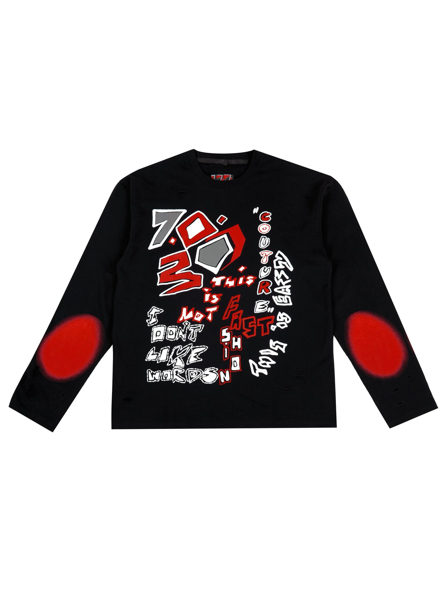 RANSOM [FULL-SLEEVE DISTRESSED T-SHIRT]