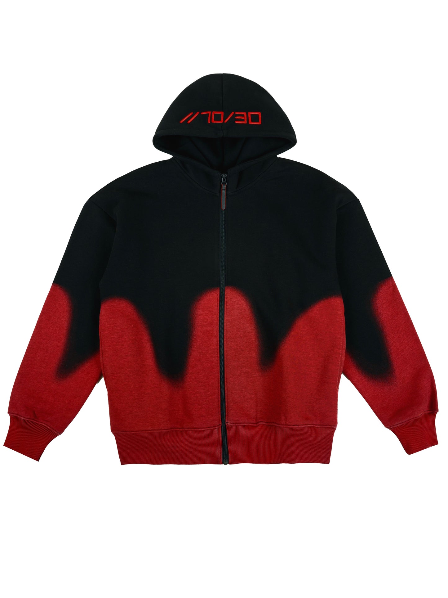 STAINED [RELAXED ZIP-UP HOODIE]