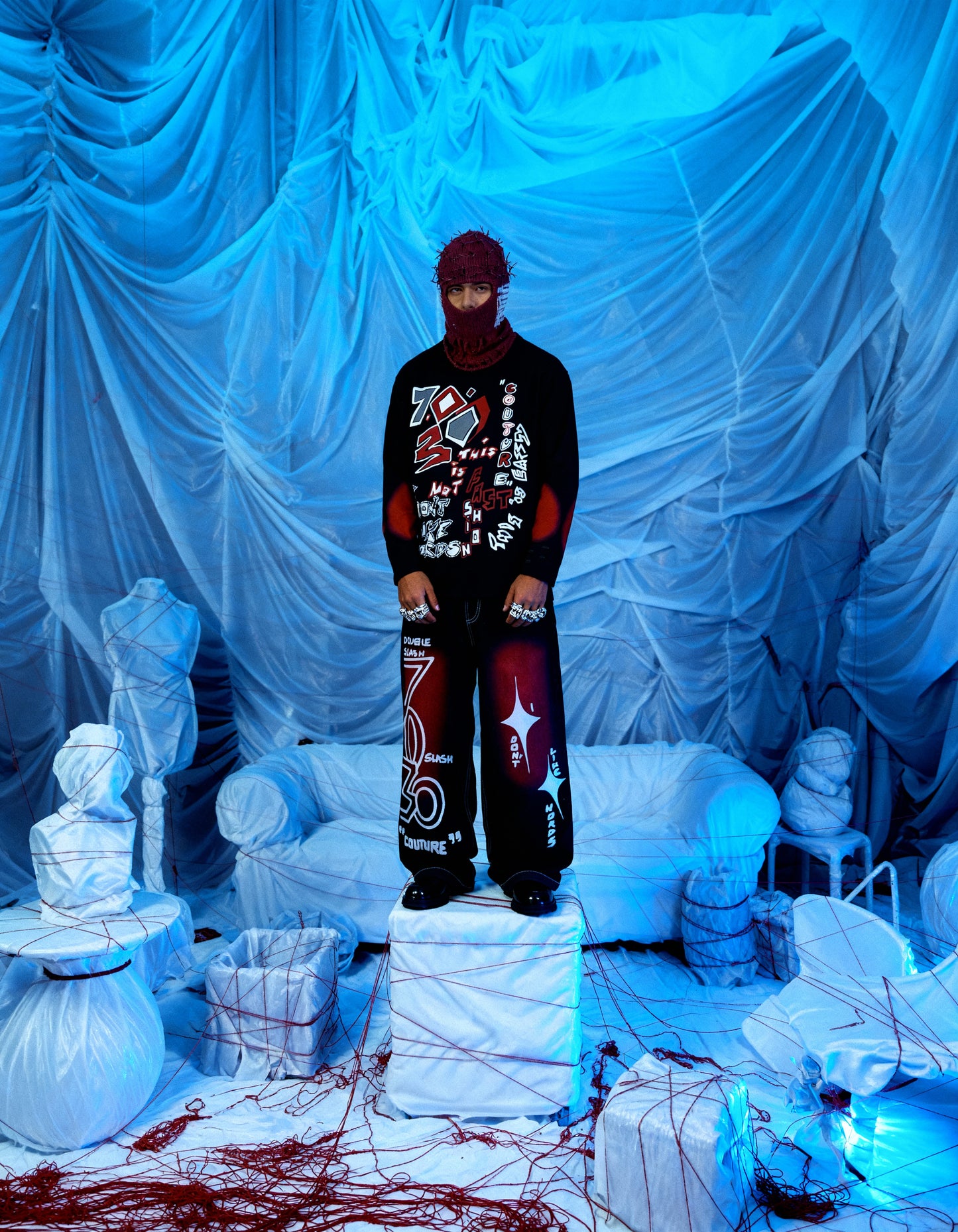 RANSOM [FULL-SLEEVE DISTRESSED T-SHIRT]